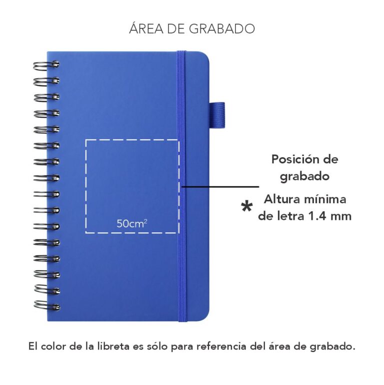 Libreta peach espiral grabado